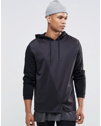 schwarzer Pullover mit einem Kapuze von Asos