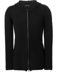 schwarzer Pullover mit einem Kapuze von Avant Toi