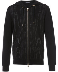 schwarzer Pullover mit einem Kapuze von Balmain