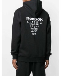 schwarzer Pullover mit einem Kapuze von Reebok