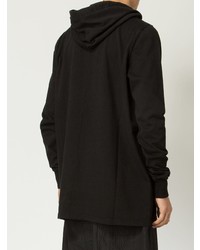 schwarzer Pullover mit einem Kapuze von Rick Owens DRKSHDW