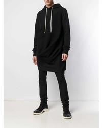 schwarzer Pullover mit einem Kapuze von Rick Owens DRKSHDW