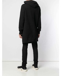 schwarzer Pullover mit einem Kapuze von Rick Owens DRKSHDW