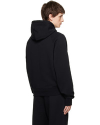 schwarzer Pullover mit einem Kapuze von AMI Alexandre Mattiussi