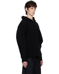schwarzer Pullover mit einem Kapuze von Rito Structure