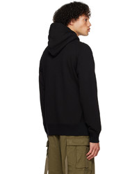 schwarzer Pullover mit einem Kapuze von Sacai