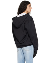 schwarzer Pullover mit einem Kapuze von VTMNTS