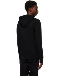 schwarzer Pullover mit einem Kapuze von MAISON KITSUNÉ