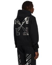 schwarzer Pullover mit einem Kapuze von Off-White