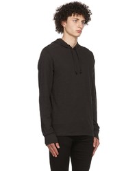 schwarzer Pullover mit einem Kapuze von rag & bone