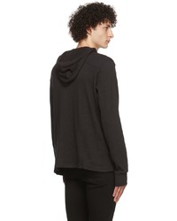 schwarzer Pullover mit einem Kapuze von rag & bone