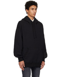schwarzer Pullover mit einem Kapuze von R13