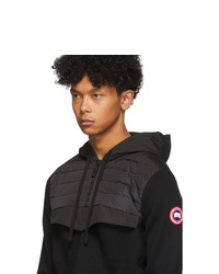 schwarzer Pullover mit einem Kapuze von Canada Goose