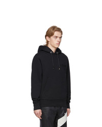 schwarzer Pullover mit einem Kapuze von Helmut Lang