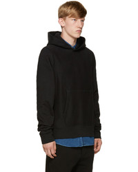 schwarzer Pullover mit einem Kapuze von Acne Studios