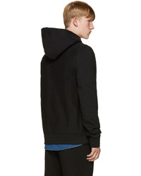 schwarzer Pullover mit einem Kapuze von Acne Studios