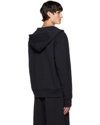 schwarzer Pullover mit einem Kapuze von MM6 MAISON MARGIELA