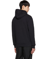 schwarzer Pullover mit einem Kapuze von MAISON KITSUNÉ