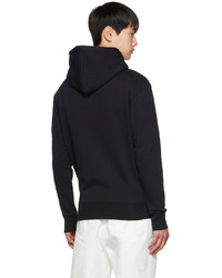 schwarzer Pullover mit einem Kapuze von MAISON KITSUNÉ