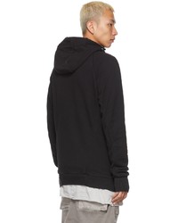 schwarzer Pullover mit einem Kapuze von Boris Bidjan Saberi