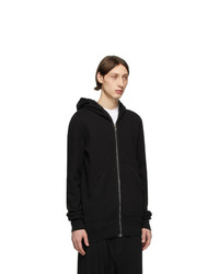 schwarzer Pullover mit einem Kapuze von Rick Owens DRKSHDW