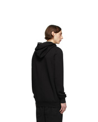 schwarzer Pullover mit einem Kapuze von Rick Owens DRKSHDW