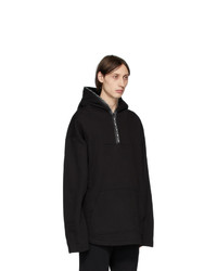 schwarzer Pullover mit einem Kapuze von McQ Alexander McQueen