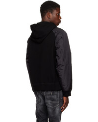 schwarzer Pullover mit einem Kapuze von DSQUARED2