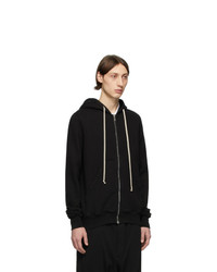 schwarzer Pullover mit einem Kapuze von Rick Owens DRKSHDW