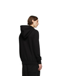 schwarzer Pullover mit einem Kapuze von Rick Owens DRKSHDW