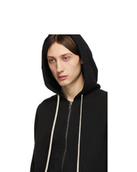 schwarzer Pullover mit einem Kapuze von Rick Owens DRKSHDW