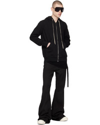 schwarzer Pullover mit einem Kapuze von Rick Owens DRKSHDW