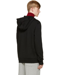 schwarzer Pullover mit einem Kapuze von Acne Studios