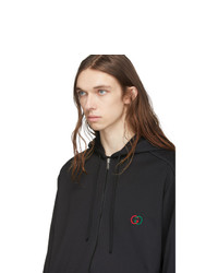 schwarzer Pullover mit einem Kapuze von Gucci