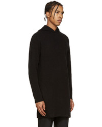 schwarzer Pullover mit einem Kapuze von Maison Margiela