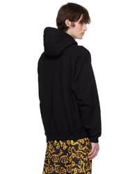 schwarzer Pullover mit einem Kapuze von Versace