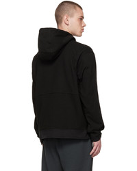 schwarzer Pullover mit einem Kapuze von Solid Homme