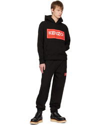 schwarzer Pullover mit einem Kapuze von Kenzo