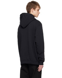 schwarzer Pullover mit einem Kapuze von Raf Simons