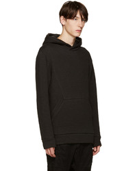 schwarzer Pullover mit einem Kapuze von Helmut Lang