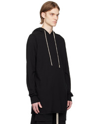 schwarzer Pullover mit einem Kapuze von Rick Owens DRKSHDW