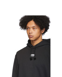 schwarzer Pullover mit einem Kapuze von adidas Originals