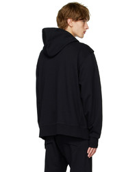 schwarzer Pullover mit einem Kapuze von ACRONYM