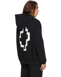 schwarzer Pullover mit einem Kapuze von Marcelo Burlon County of Milan