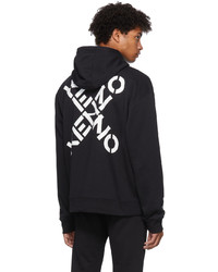 schwarzer Pullover mit einem Kapuze von Kenzo