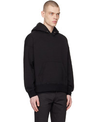 schwarzer Pullover mit einem Kapuze von VISVIM