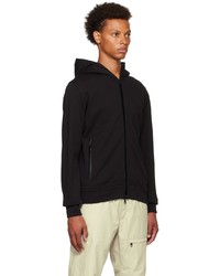 schwarzer Pullover mit einem Kapuze von Moncler