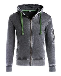 schwarzer Pullover mit einem Kapuze von Blauer