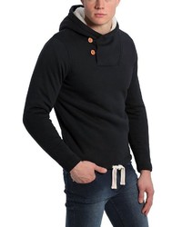 schwarzer Pullover mit einem Kapuze von BLEND