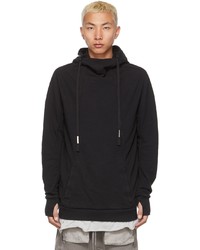 schwarzer Pullover mit einem Kapuze von Boris Bidjan Saberi